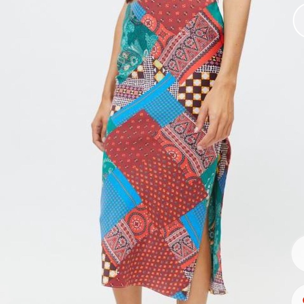Urban Outfitters Patchwork Midi Skirt